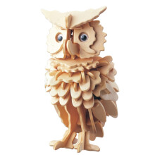 Eease Bundle of Owl3D Wooden Puzzles - Pedagogiska DIY Djurpussel