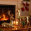 2pc Gold Electroplated Reindeer Figurines for Tabletop 2