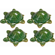 Cache-vis de toilette en résine peinte à la main, en forme de tortue marine (lot de 2) – Cache-vis décoratifs sculptés en 3D – Décoration de