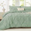 Twin Comforter Set Sage Pintuck Design 5-Piece 1