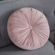 Coussin décoratif rond Home 15" - Coussin de dossier décoratif en velours citrouille fait main pour fauteuil, canapé ou lit