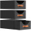 Large Stackable Fabric Storage Bins, Pull-out Closet Organizer, Compatible with Linen Closets, Bedroom/Office/Dorm, 3-Pack Black 1