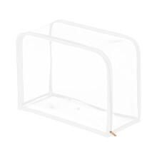 Boîte de rangement transparente de luxe pour sac à main, sac de rangement suspendu, fermeture éclair, grande capacité, 21,5 x 13,5 x 16,5 cm (CA)