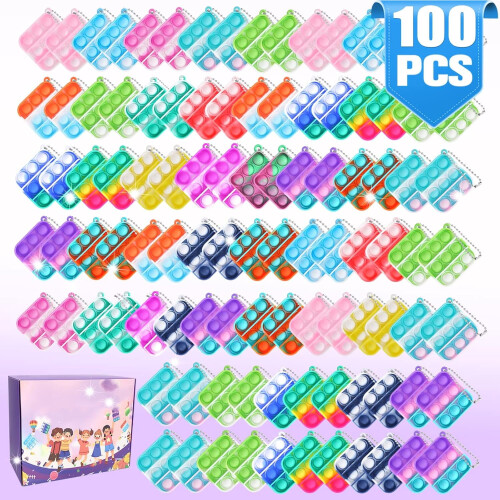 Πακέτο παιχνιδιών Mini Pop Fidget, Παιχνίδια αισθήσεων σιλικόνης Squeeze Pop Bubble Fidget,
