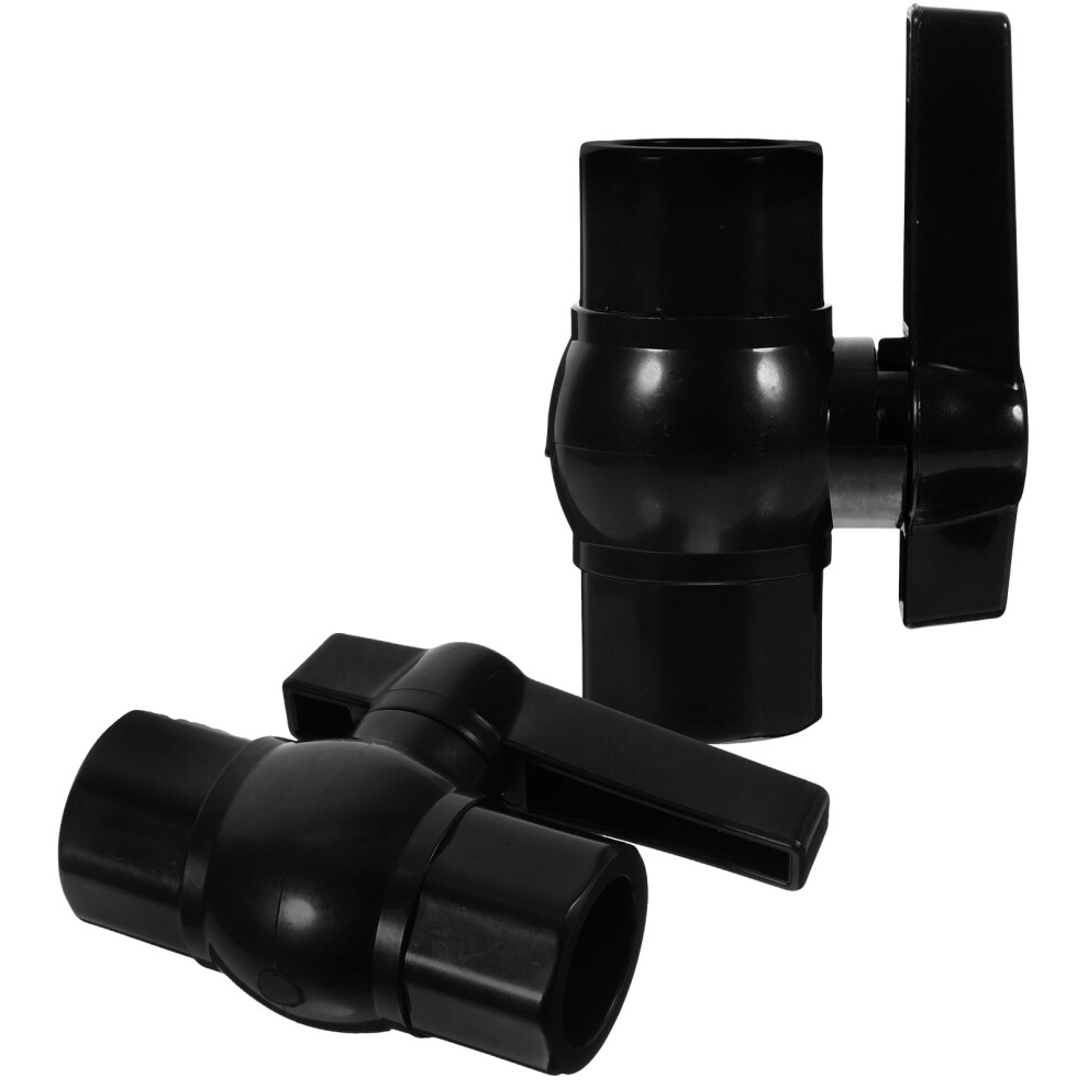 2 Pcs Quick Connect Garden Hose Fittings Pool Drain Black Ball Valve 9405492887794