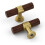 Gold Cabinet Knobs Walnut Wood Grain Metal 25 Pack 1