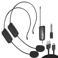 2.4G -Mounted Wireless Lavalier Microphone Set Transmitter with Receiver for Amplifier Voice Speaker Teaching Tour