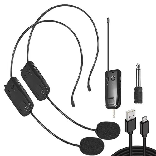 2.4G -Mounted Wireless Lavalier Microphone Set Transmitter with Receiver for Amplifier Voice Speaker Teaching Tour