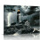 Black and White Lightning Lighthouse Canvas Art 20x16 in 1