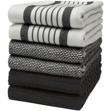 Premium Cotton Kitchen Towels 20" x 28" (6-Pack)