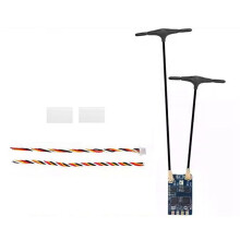 Receptor de Diversidad RX de Doble Núcleo ELRS de 2,4 GHz ESP32+TCXO FPV RX para Avión RC FPV de Largo Alcance Piezas de Bricolaje A