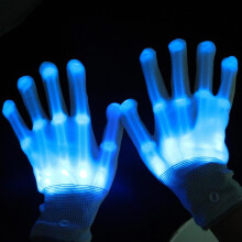 LED-lysglødende hansker for voksne, lysende festhansker til julebord