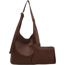 Lässige Hobo-Taschen für Damen, Tragetasche, Retro-Umhängetasche aus PU-Leder, weiche Schultertaschen, 2er-Set Handtaschen für Arbeit und Uni