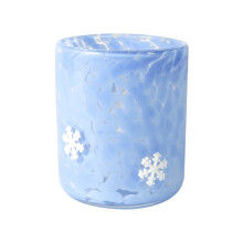 Copos de suco de Natal de 414 ml (14 oz), 4 cores/estampas, duráveis e prontos para presentear (azul) – Combinam com temas natalinos.