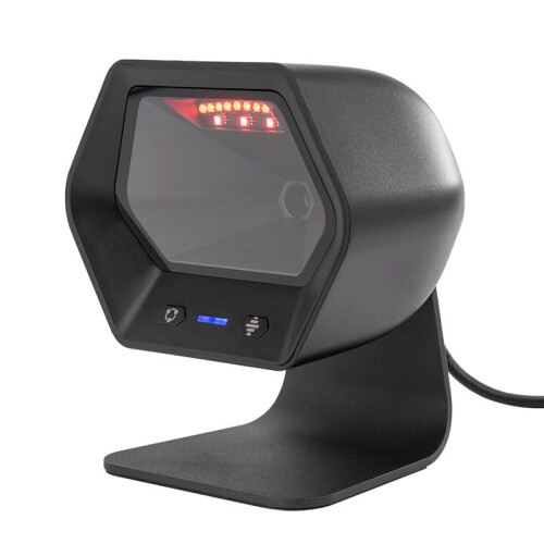 Desktop 2D QR Barcode Scanner, High Scan Performance Supermarket Barcode Scanner QR Code Cashier Scanning Barcode Reader