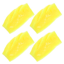 OUNONA Lot de 4 décorations de table hawaïennes réalistes en tranches d'ananas, présentoir en PVC pour photographes