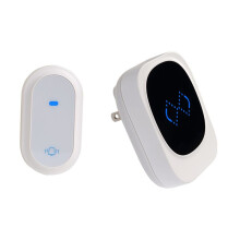 Wireless Home Welcome Doorbell Self-Powered IP68 Waterproof 180M Remote with 38 Songs US Plug White