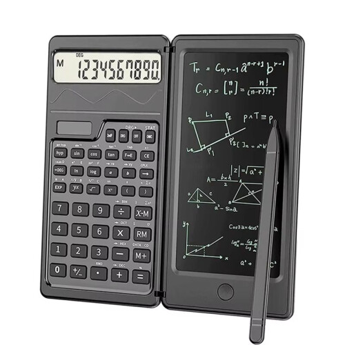 Solar Scientific Calculator with LCD Notepad Functions Professional Portable Foldable Calculator for Students