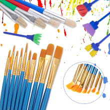 Beginners Painting Brush Set, Premium Bristles for Versatile Use