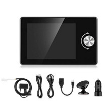 Receptor de Transmissão Digital DAB/DAB+ de 2,8 Polegadas com Transmissor FM, MP3, AUX para Carros Europeus - Display de Vídeo Colorido
