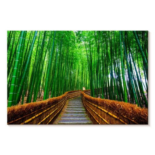 Arashiyama Bamboo Canvas Art 12 x 8 in