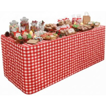 Fitted Square Tablecloth 34x34x30in 2-Pack Polyester