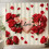 Roses Love Pattern Polyester Shower Curtain 70.8" x 70.8" 2