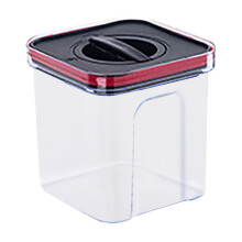 Airtight Square Clear Canister with Lid, 8-Piece Stackable