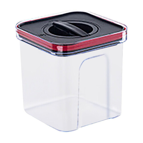 Airtight Square Clear Canister with Lid, 8-Piece Stackable