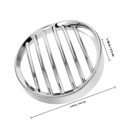 Grille Protectrice Phare Rétro Plastique Argent Durable 1