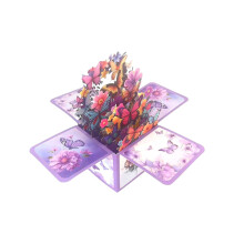 MOQIN Paper Flower Bouquet Pop Up Cards, Sunflower 3D Popup Birthday Cards, Greeting Cards, Graduation Gift, Gifts for Women Wife Mom Friends Female