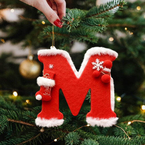 26-Piece Christmas Alphabet Ornament Set