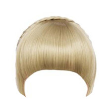 Perruque tressée effet naturel, élasticité maximale, accessoire de beauté pour femmes et filles. Faux cheveux tressés avec frange.