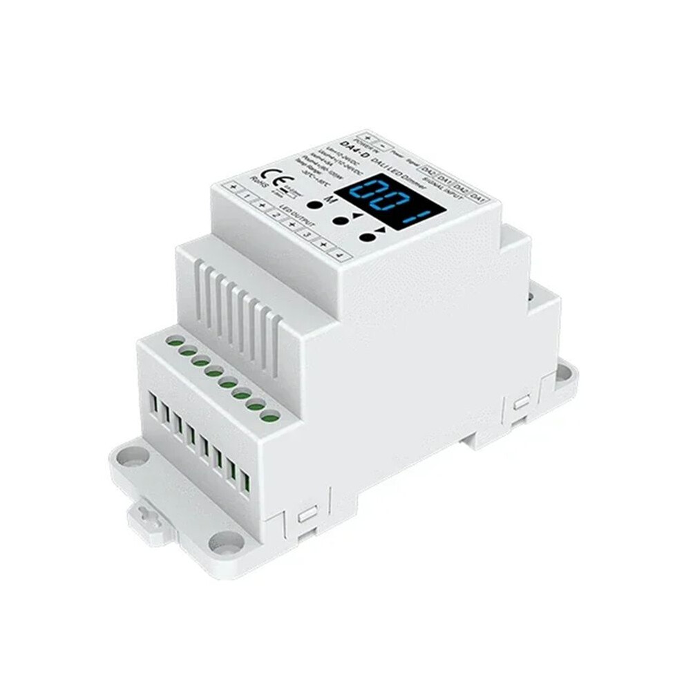 12-24Vdc Cv Dimmer Da4-D (Din Rail)(Dt6) 4Chx5a Pmw Dimming 4 X (60-120)W Driver For Single Color Rgbw Tape Strip Light 6133266954931