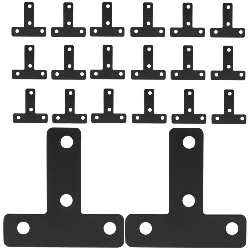 100Pièces Connecteurs D'angle T En Acier Noir Pour Tables 1