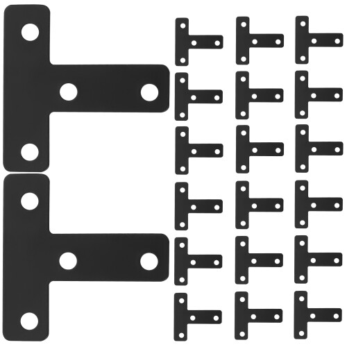 100Pièces Connecteurs D'angle T En Acier Noir Pour Tables 2