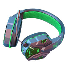 Wireless Headset Gaming Headset Surround Sound RGB Gaming Headphone with Mic for PS4 PC Gamer Black Green