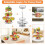 Βάση για καλάθι φρούτων σε μαύρο μεταλλικό επίπεδο 5 επιπέδων 2