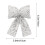 Silver Glitter Bow Christmas Ornament 10x16cm 3