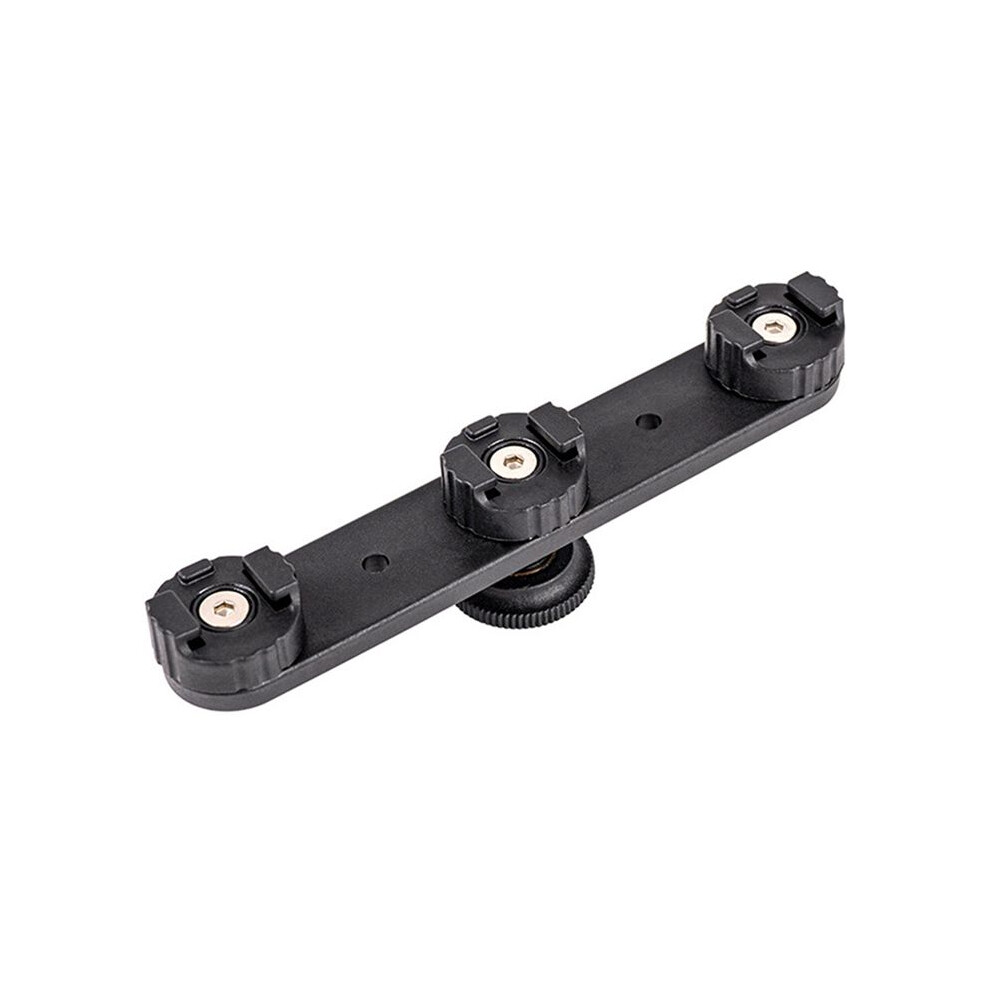 1/4 Screw Hole Cold Shoe Bracket Vlog Expansion Bracket 3 Hot Shoe Adapter ,For Camera Tripod Cell Phone Clip Light 4714237002275