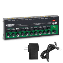 COKYIS MIX1000 Ultra Low Noise Mixer Estéreo de 10 Canais Mixer de Áudios de Som para Pequenos Clubes Bares Guitarras Baixo Teclados (EUA)