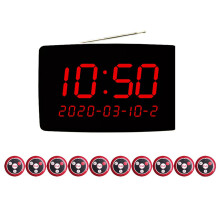 Draadloos Pager-Oproepsysteem voor Obers Paging-Knop met LED-Display voor Restaurant, Café, Bar, Klantenservice, Amerikaanse Stekker