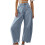 Γυναικείο τζιν παντελόνι Baggy Wide Leg για γυναίκες, με ψηλή μέση, κοντό τζιν με τσέπες, 2