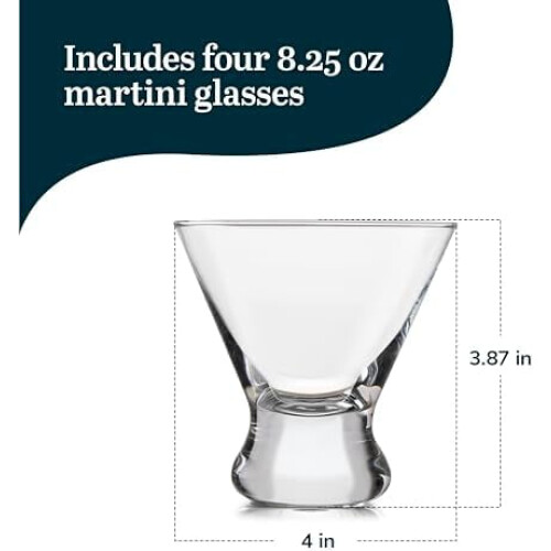 Σετ 12 ποτηριών Martini χωρίς στέλεχος, 8,25oz, κατάλληλα για πλυντήριο πιάτων 2