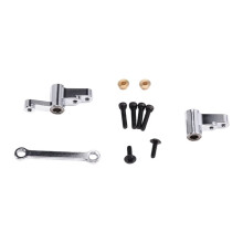 Kit di Montaggio Sterzo Anteriore + Cuscinetti per Auto RC per MJX 1/14 14301 14302 14303 14304 Accessori per Auto RC Argento