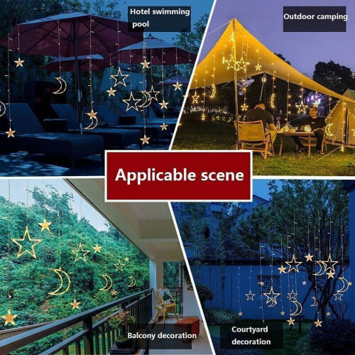 XHY LED Window Curtain Lights 138 Warm White 1