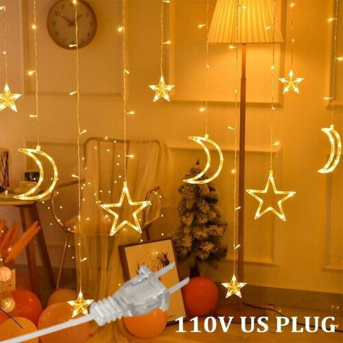 XHY LED Window Curtain Lights 138 Warm White 2