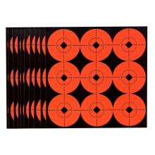3 Inches Shooting Targets Set Target Spots Orange Bright High-Contrast Self-Adhesive Bull'S Eyes Paper Shooting Targets
