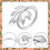 Serviettenringe, 4er-Set – Gold oder Silber, Zinklegierung 5