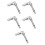 5Pièces Joint Metal Cric Double Orientation Horizontale Argent 9